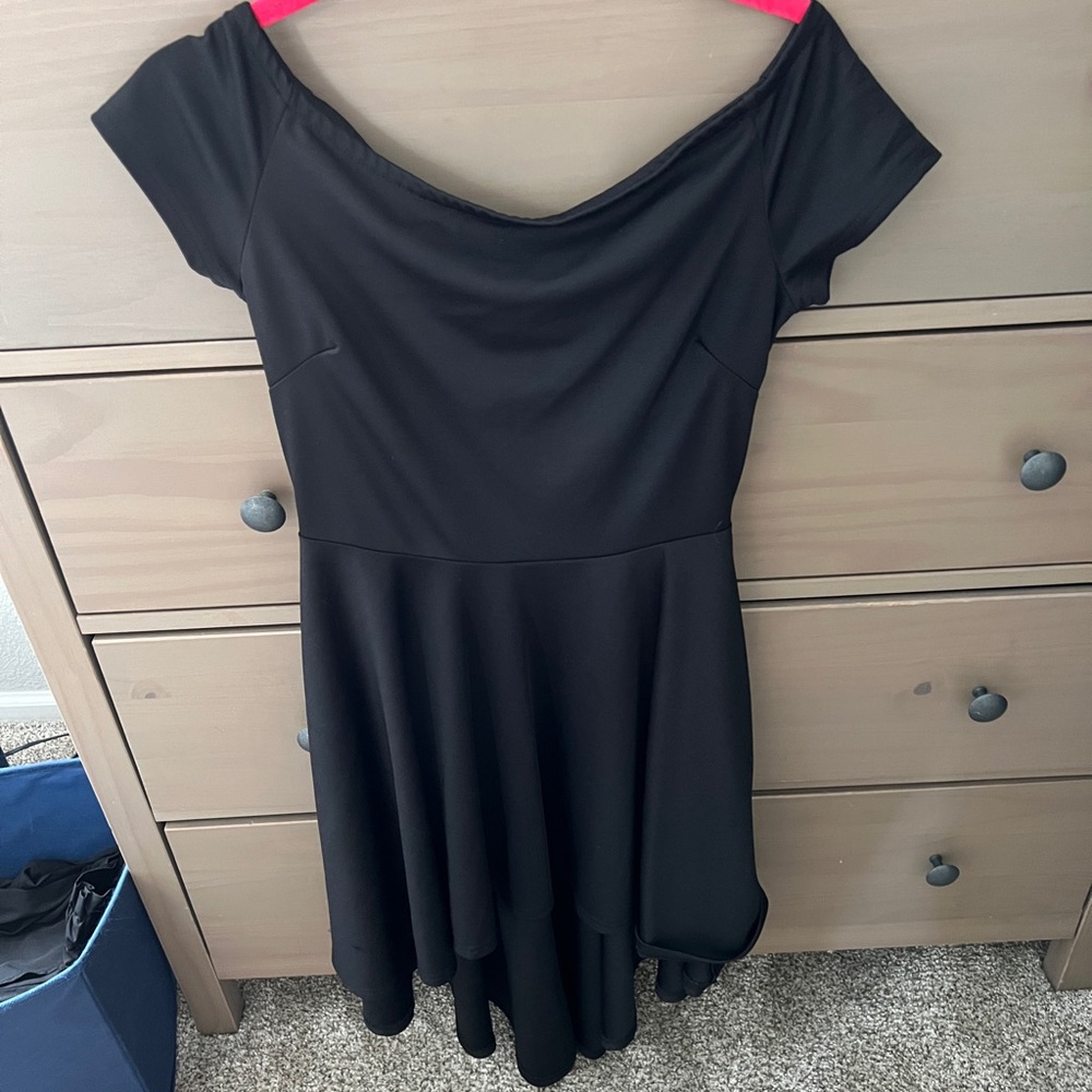 Black high low dress
